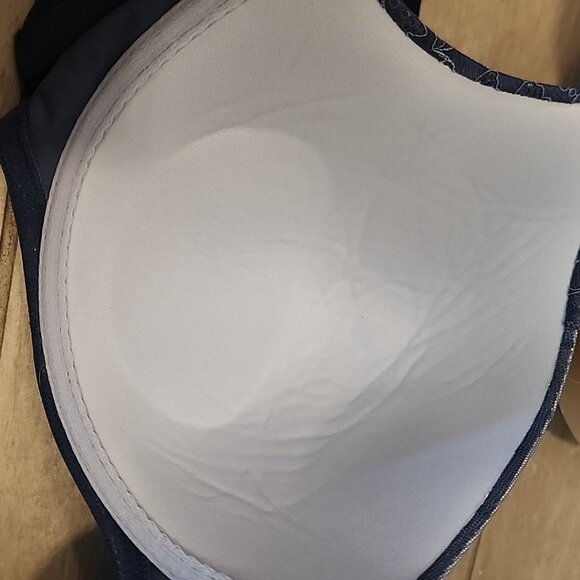 Cacique Boost Balconette Bra 46DDD Blue Underwire Padded - Picture 6 of 6